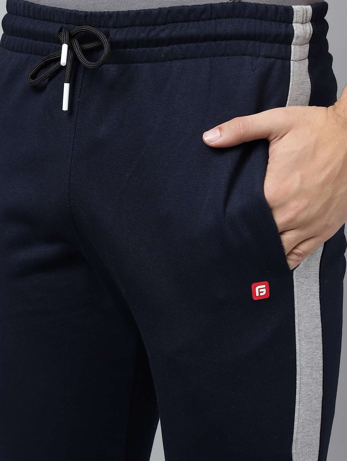 men solid stand collar full length track suit - 21765006 - Standard Image - 8