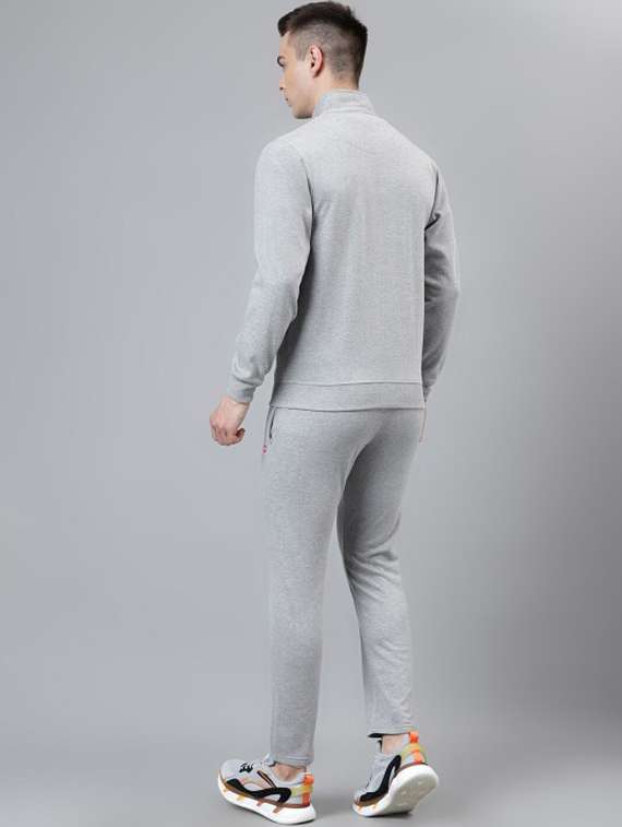 men solid long sleeve full length track suit - 21765012 -  Standard Image - 3