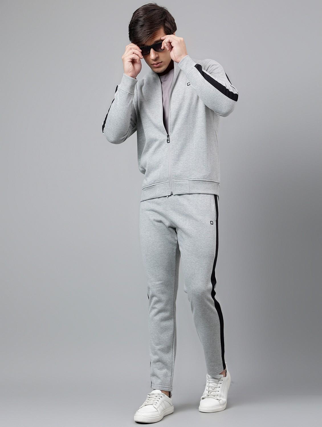 men tapered stand collar full length track suit - 21765016 - Standard Image - 5