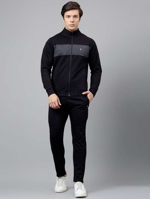 men color blocked full length track suit - 21765017 - Standard Image - 0