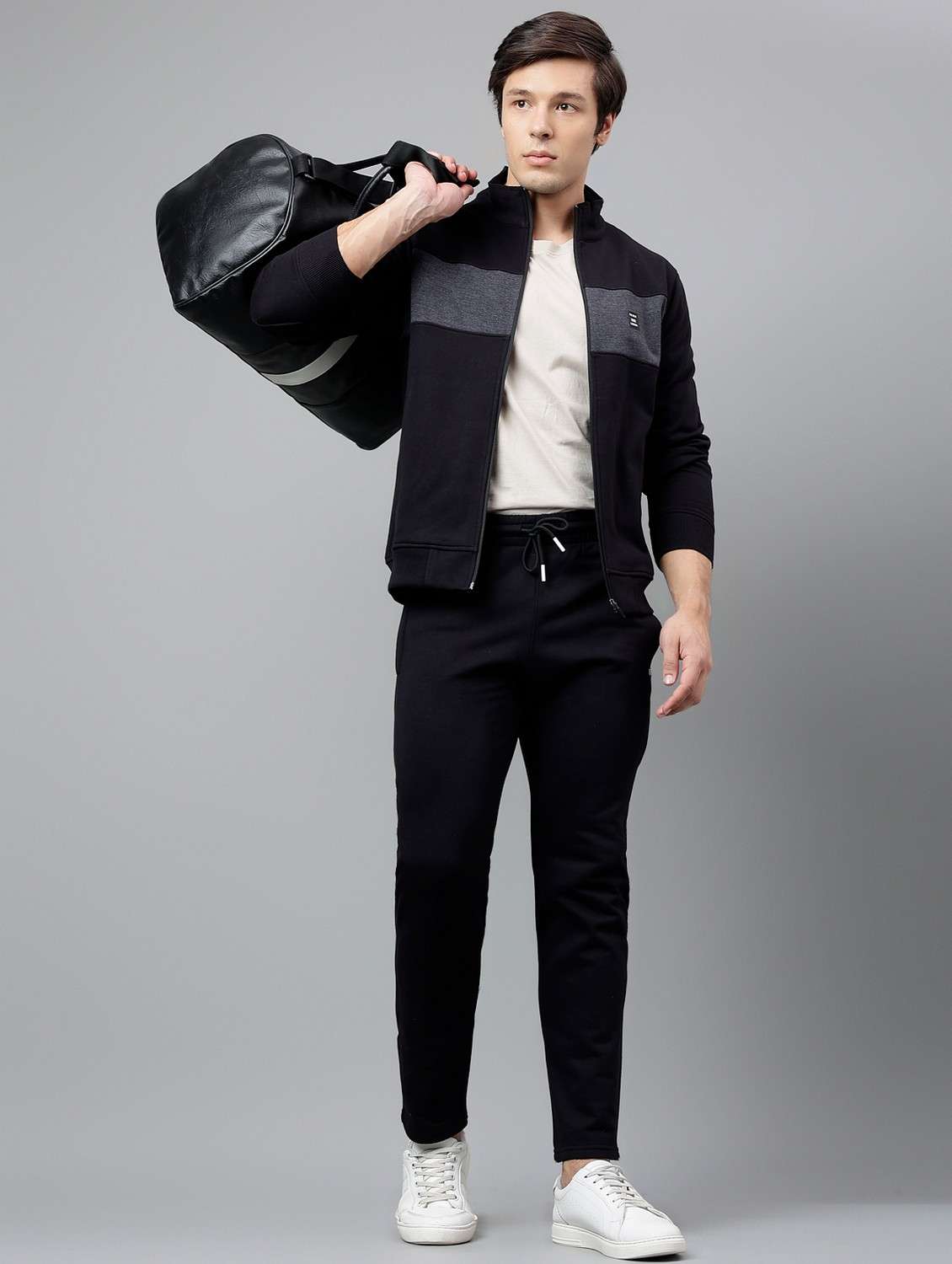 men color blocked full length track suit - 21765017 - Standard Image - 5