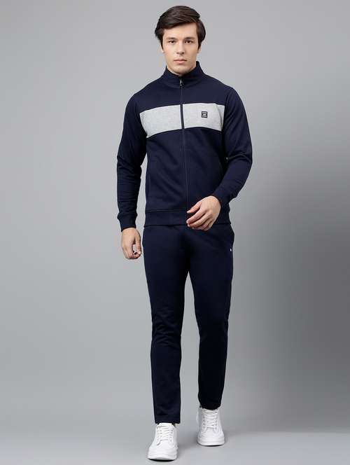 men color blocked full length track suit - 21765018 - Standard Image - 0