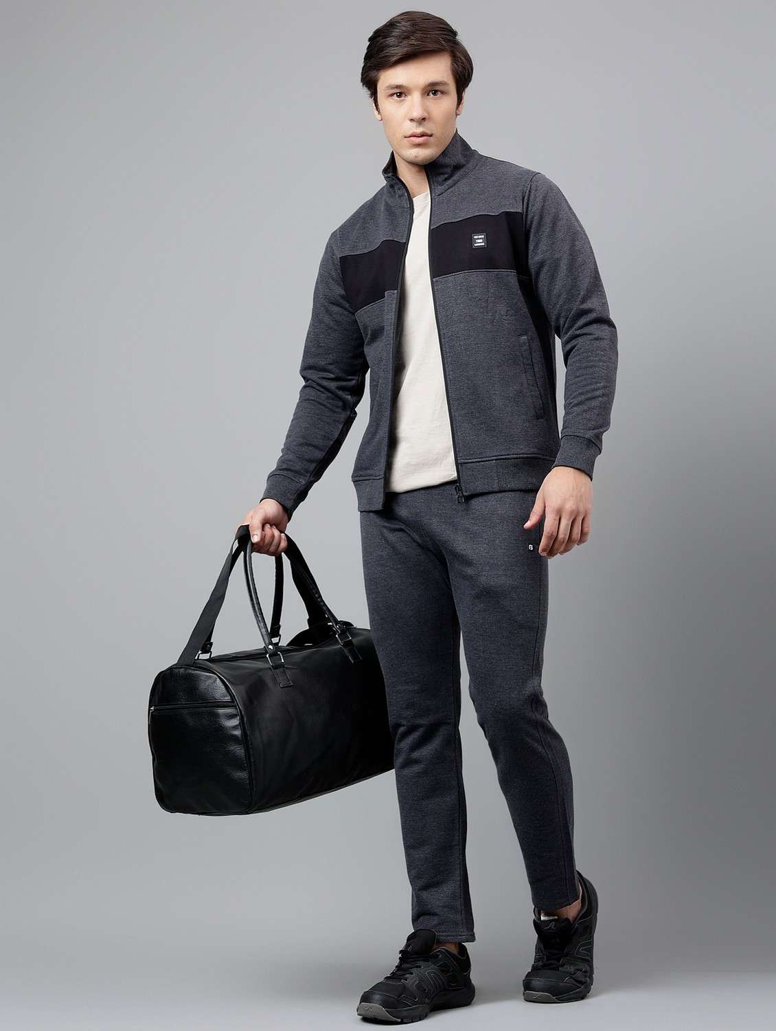 men color blocked full length track suit - 21765019 - Standard Image - 5