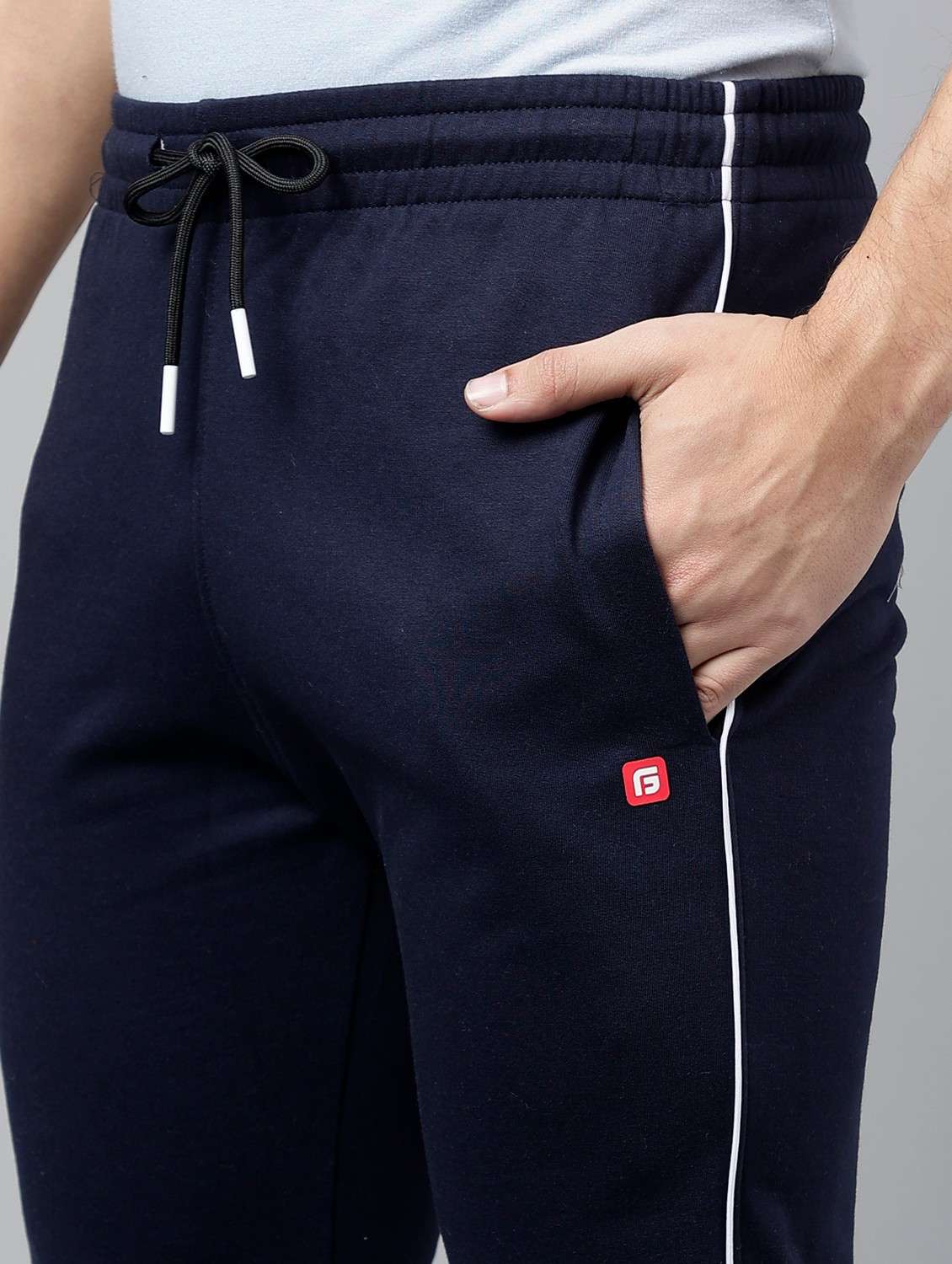 men solid stand collar full length track suit - 21765022 -  Standard Image - 8