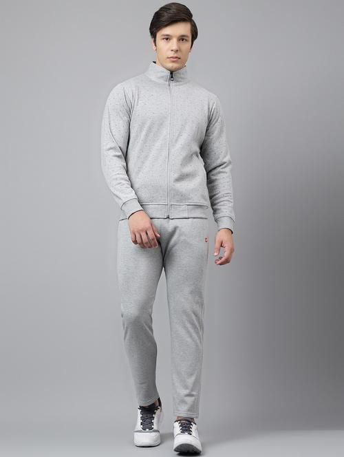 men printed stand collar full length track suit - 21765028 -  Standard Image - 0