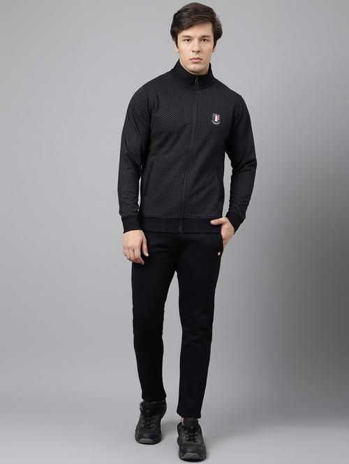 men printed stand collar full length track suit - 21765037 -  Standard Image - 0