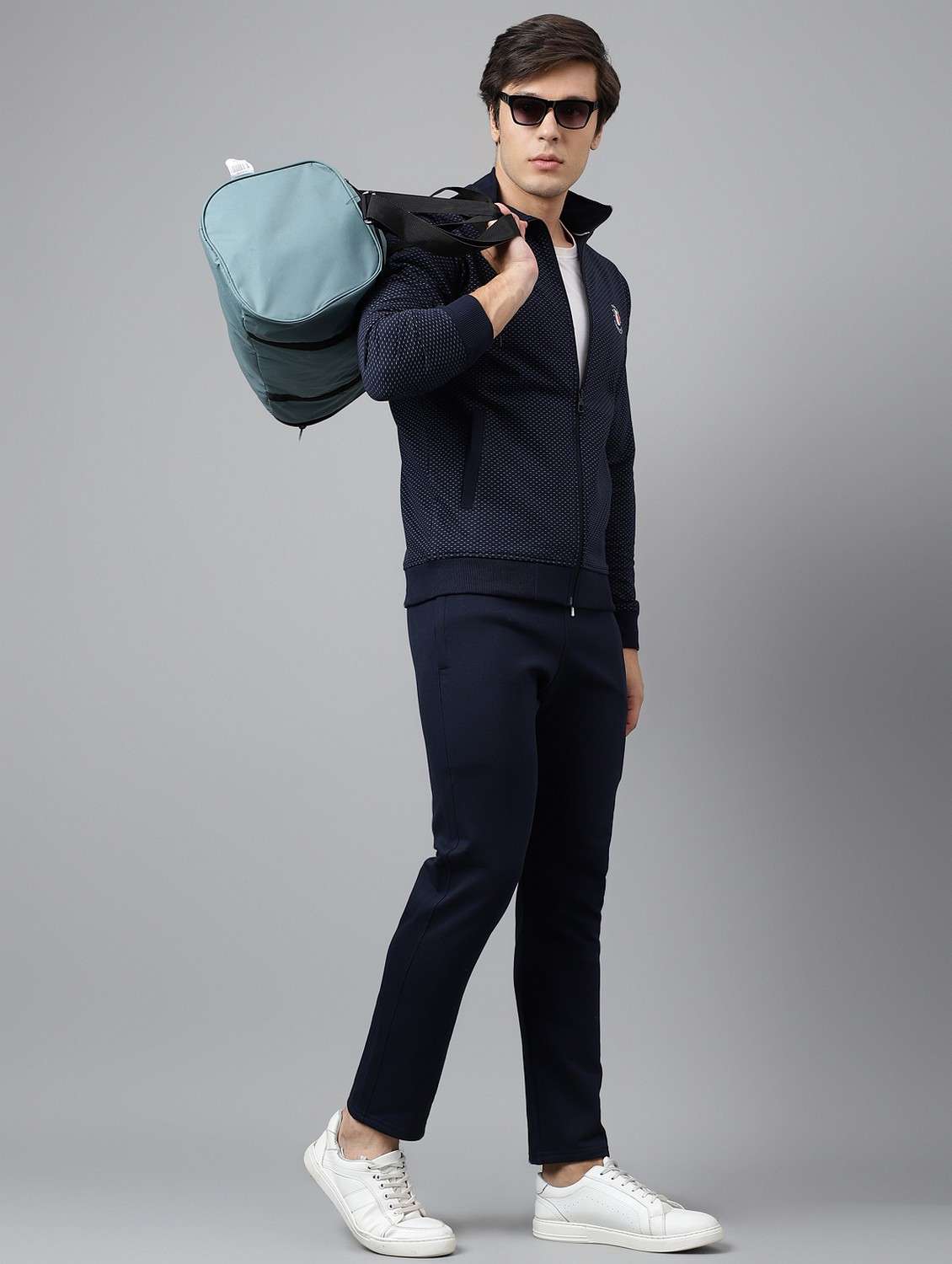 men printed stand collar full length track suit - 21765038 -  Standard Image - 5