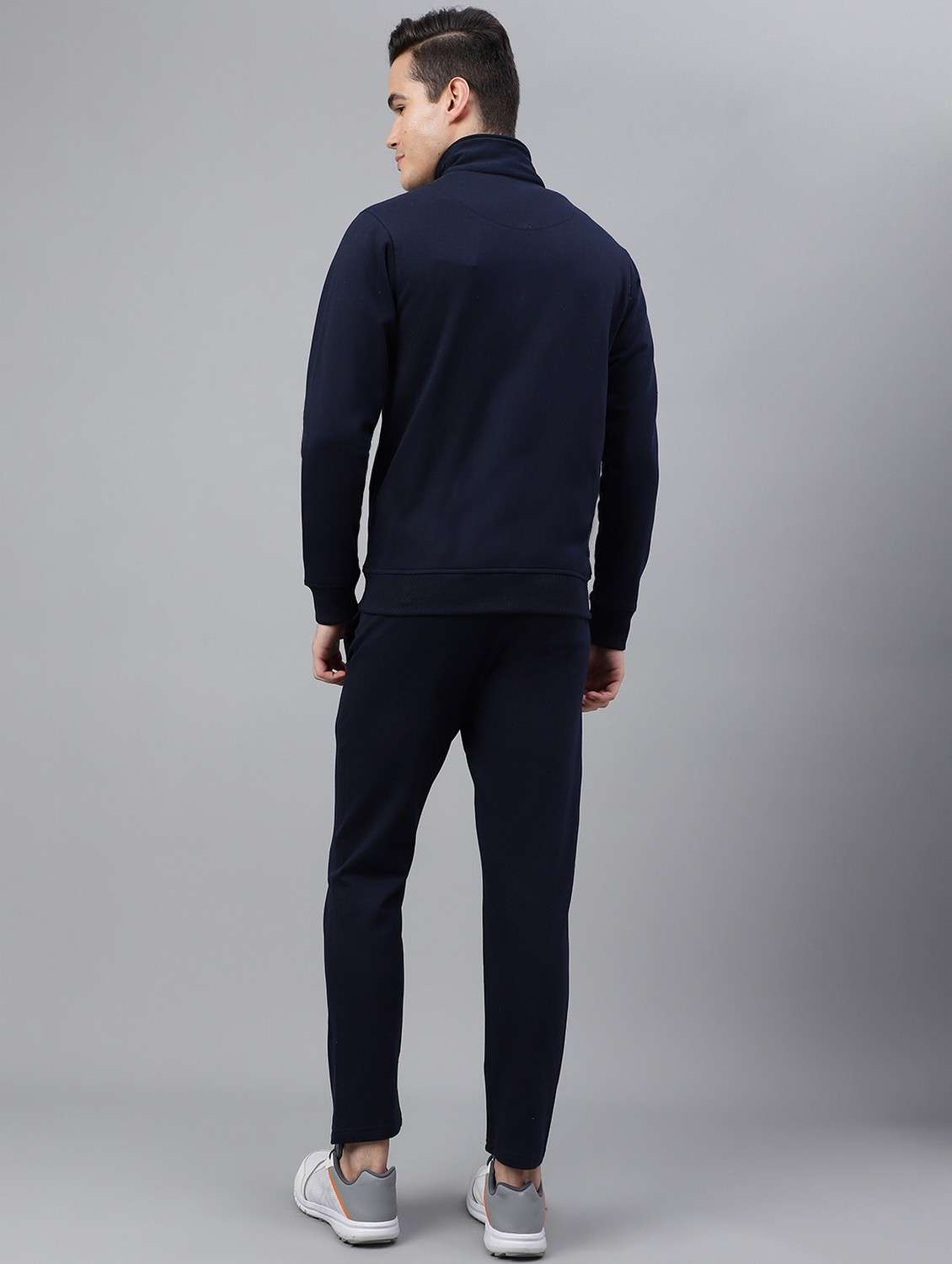 men tapered stand collar full length track suit - 21765042 -  Standard Image - 3