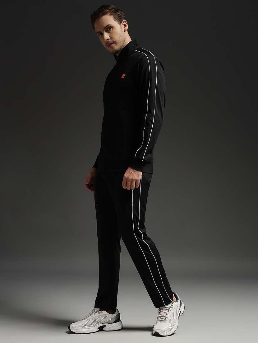 men solid long sleeve full length track suit - 21765059 -  Standard Image - 3