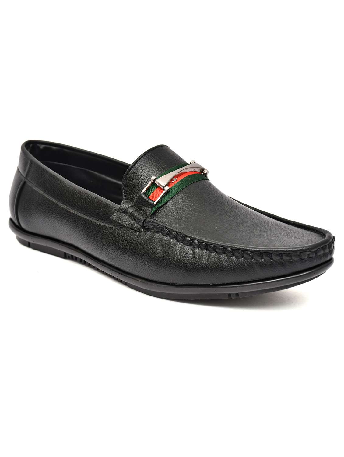 men black slip on horsebit loafer