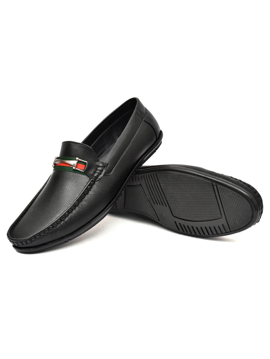 men black slip on horsebit loafer - 21765113 -  Standard Image - 3