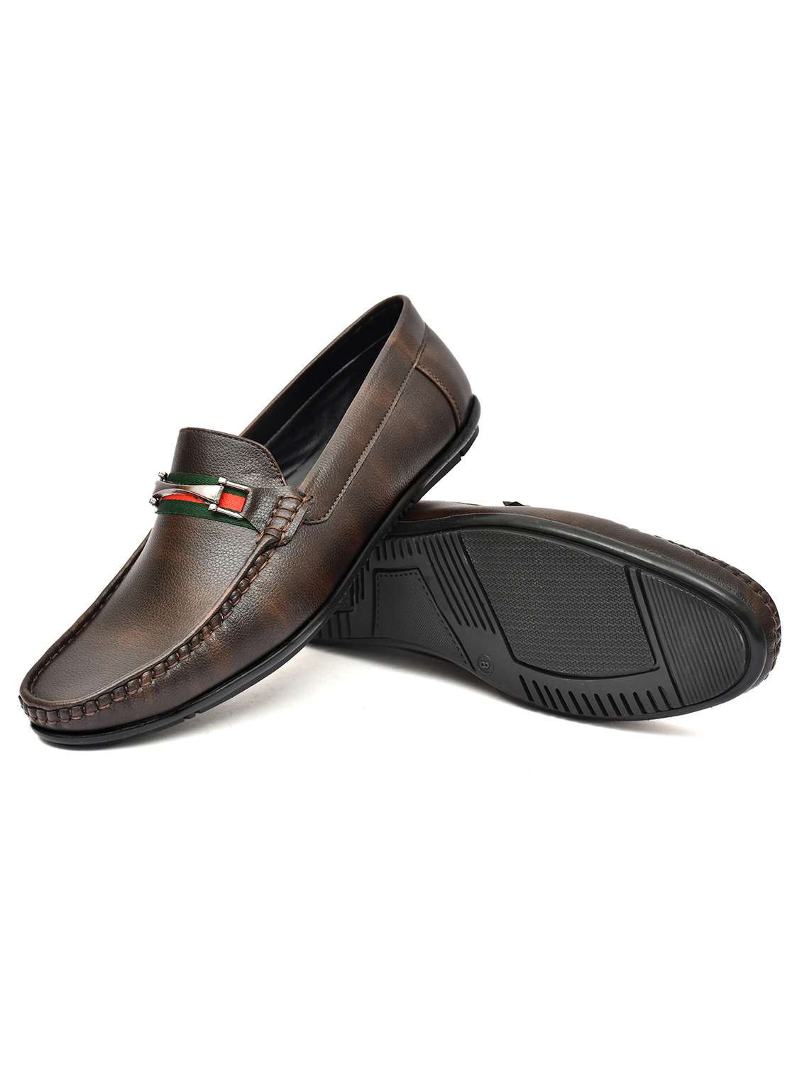 men brown slip on horsebit loafer - 21765114 -  Standard Image - 3