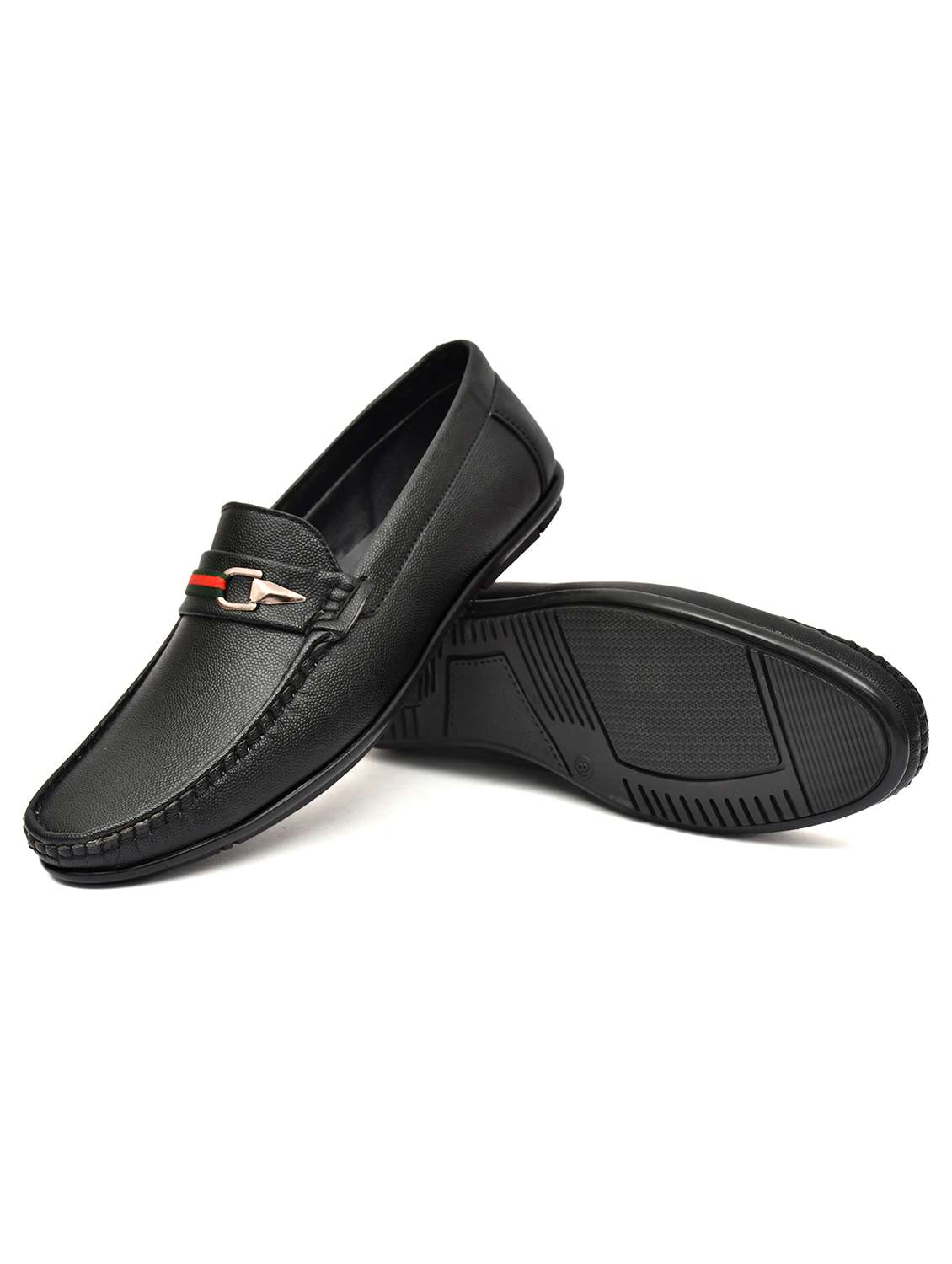 men black slip on horsebit loafer - 21765116 -  Standard Image - 3