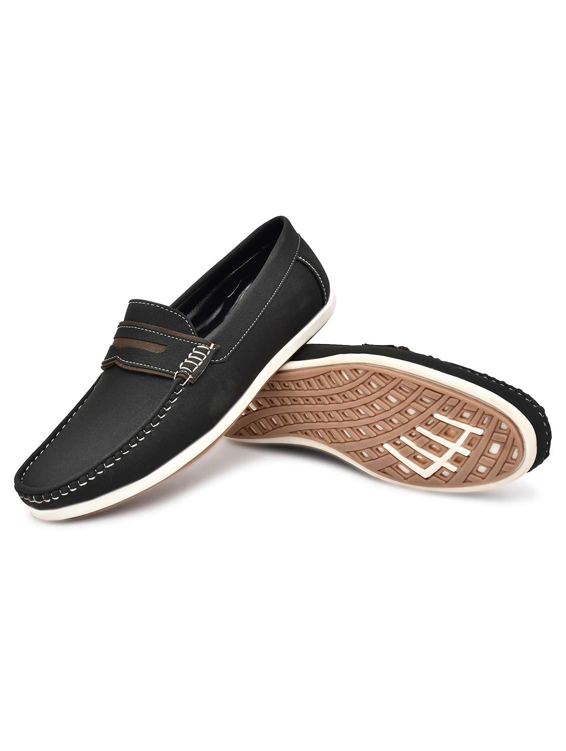 men black slip on loafer - 21765122 -  Standard Image - 3