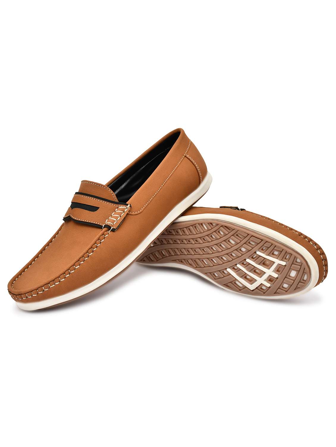 men tan slip on loafer - 21765124 -  Standard Image - 3