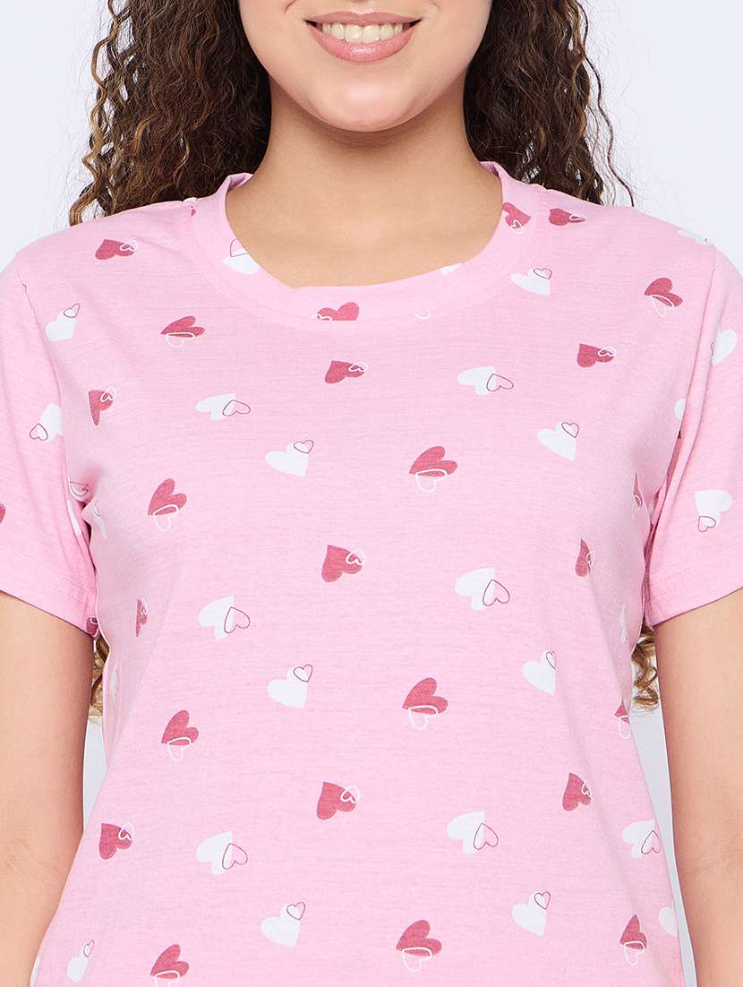 women printed nightwear shorts set - 21765284 -  Standard Image - 5