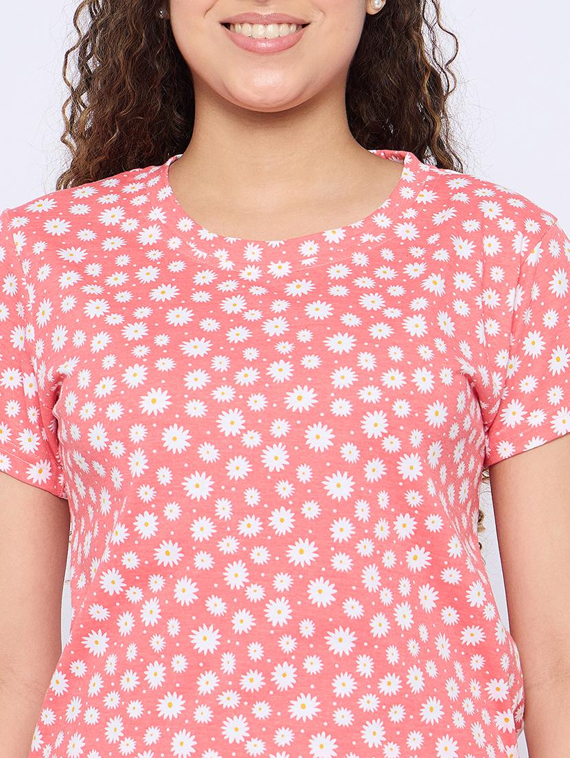 women printed nightwear shorts set - 21765285 - Standard Image - 5