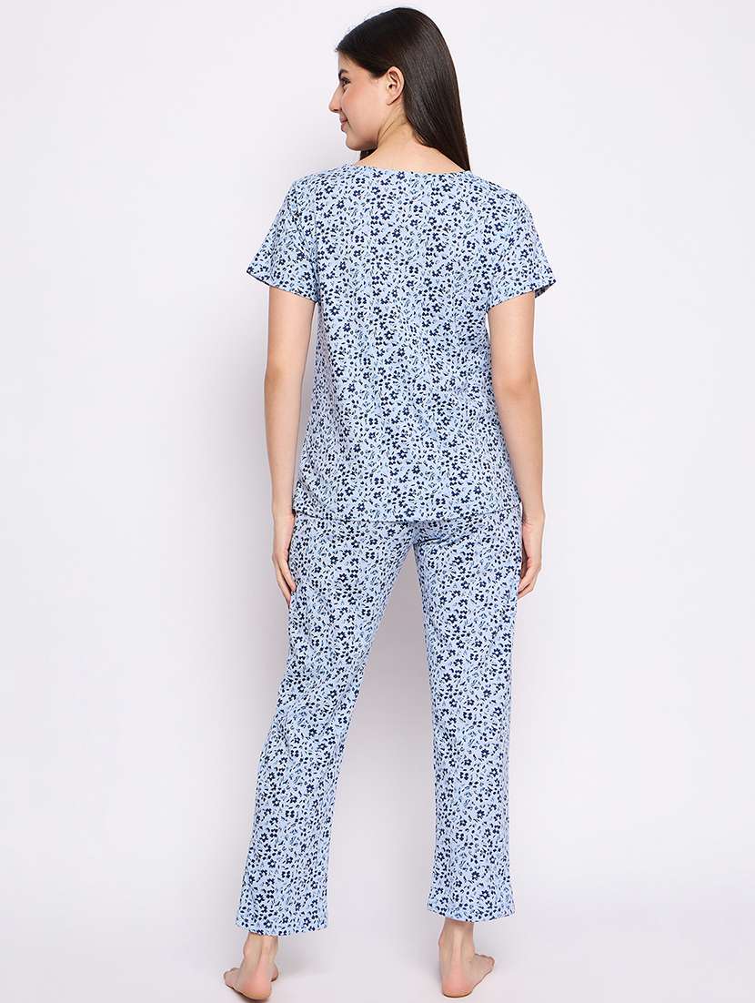 women printed nightwear pyjama set - 21765288 -  Standard Image - 3