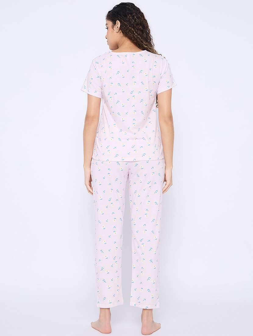 women printed nightwear pyjama set - 21765289 -  Standard Image - 3