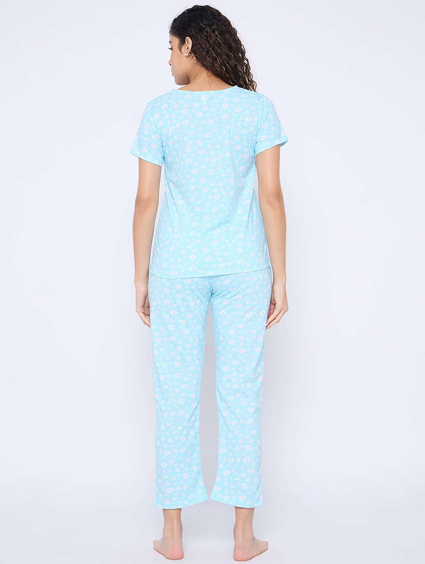 women printed nightwear pyjama set - 21765291 -  Standard Image - 3