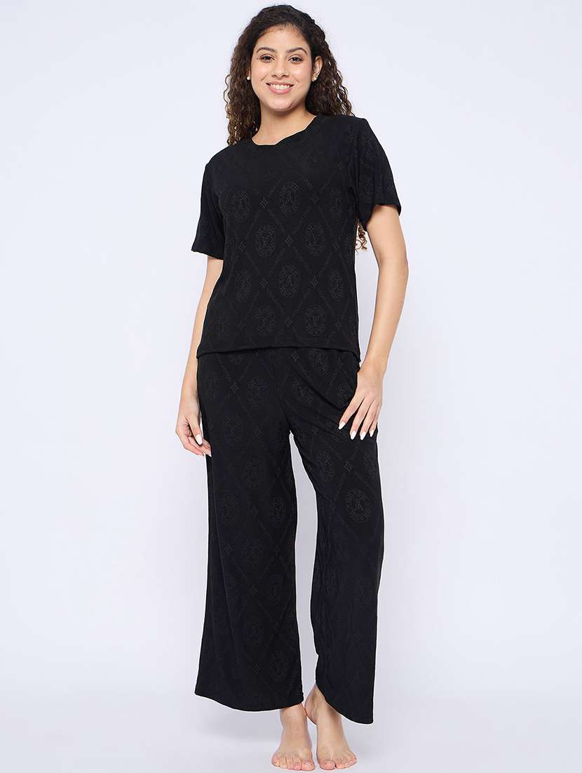 women printed nightwear pyjama set - 21765292 -  Standard Image - 3