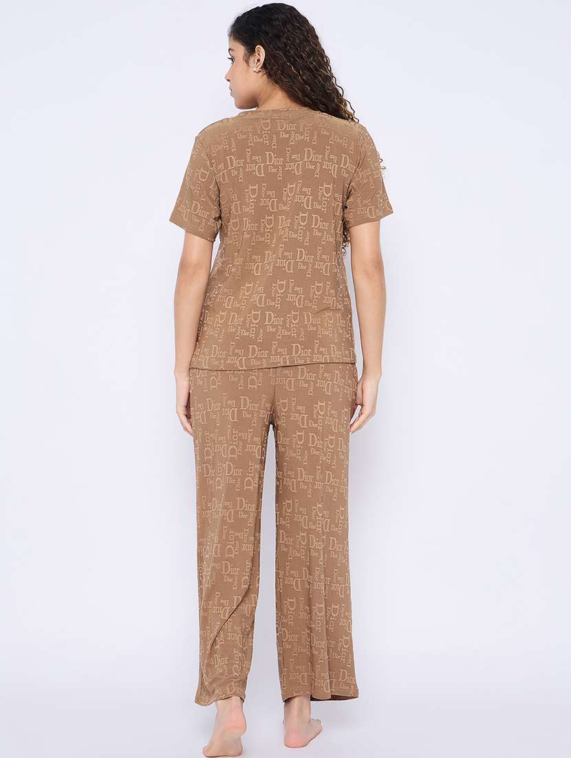 women printed nightwear pyjama set - 21765295 -  Standard Image - 3