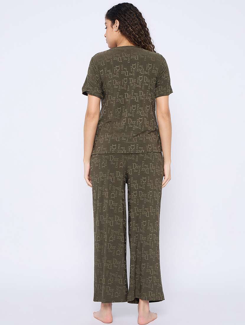 women printed nightwear pyjama set - 21765296 -  Standard Image - 3