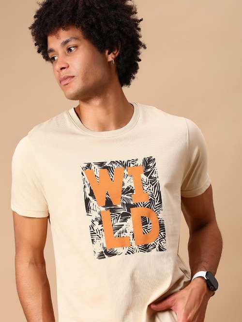 men printed short sleeve regular fit t-shirt - 21765353 -  Standard Image - 0