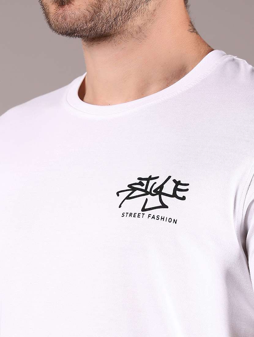 men front & back print round neck regular fit t-shirt - 21765357 -  Standard Image - 3