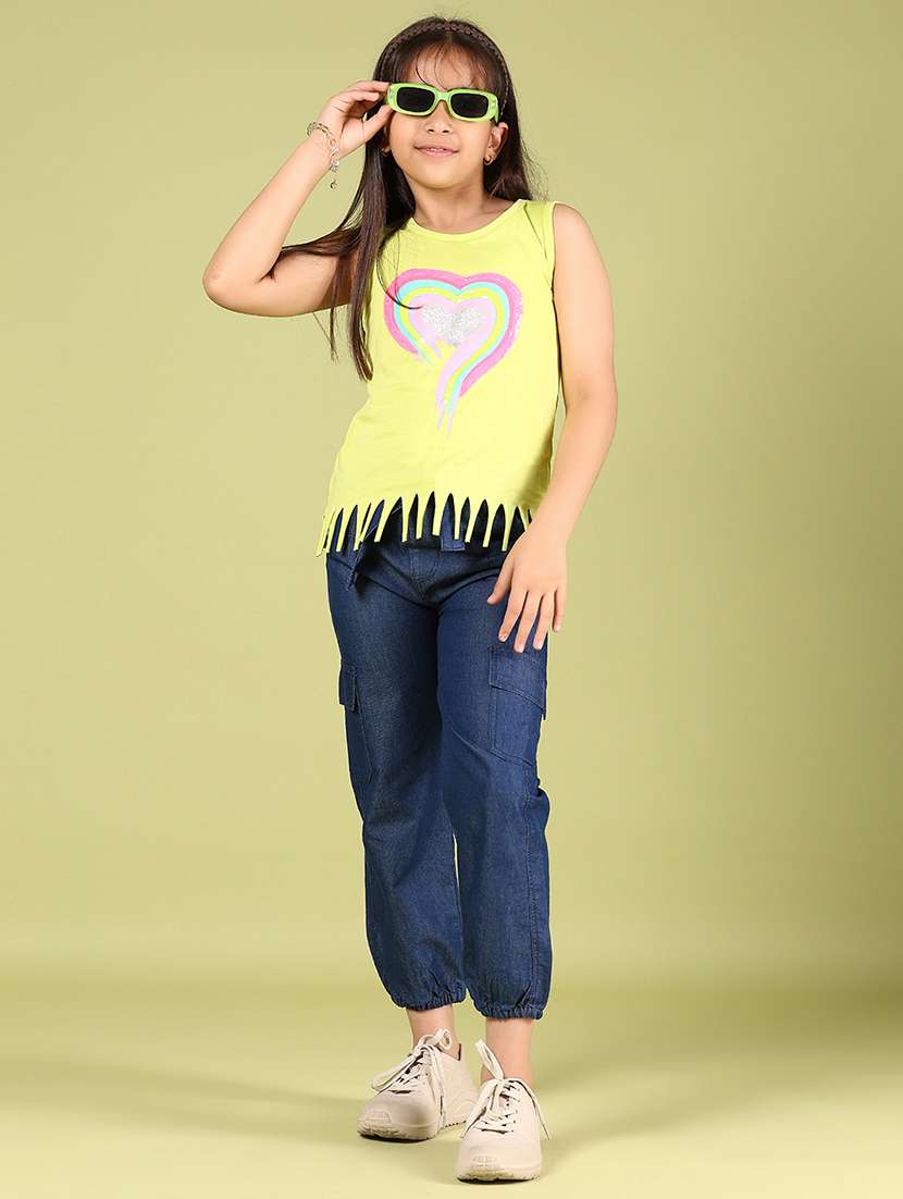 girls printed sleeveless tee - 21765361 -  Standard Image - 5