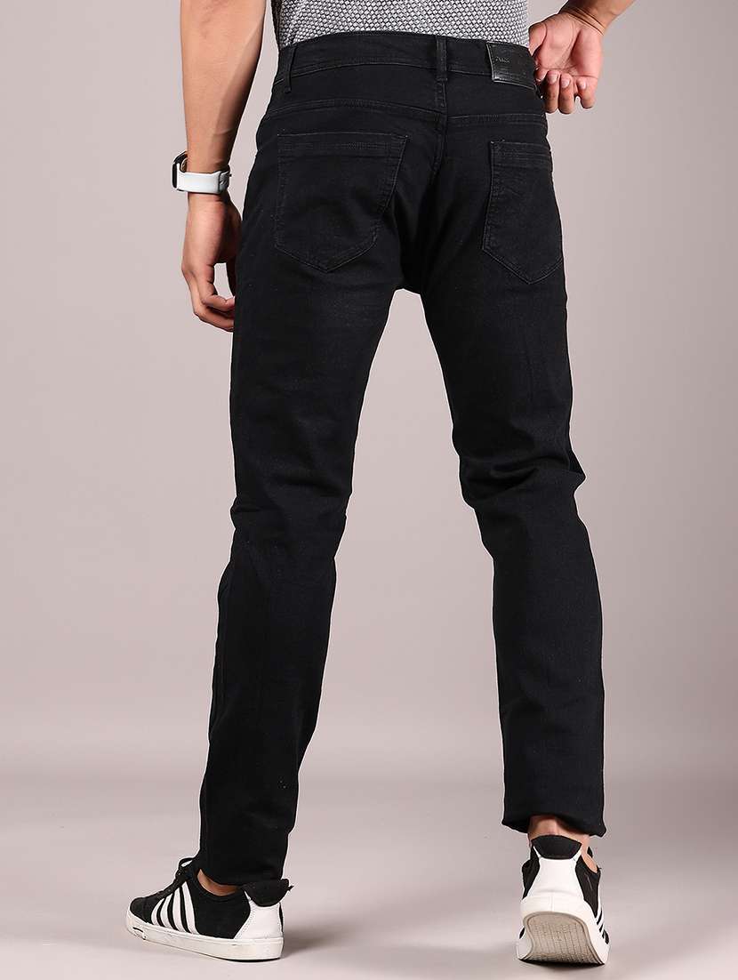 men solid mid rise slim fit jean - 21765393 - Standard Image - 3