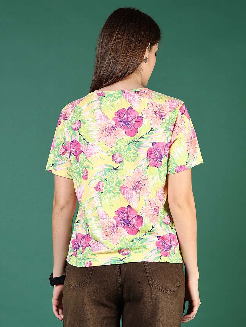 women printed short sleeve regular fit t-shirt - 21765438 -  Standard Image - 3