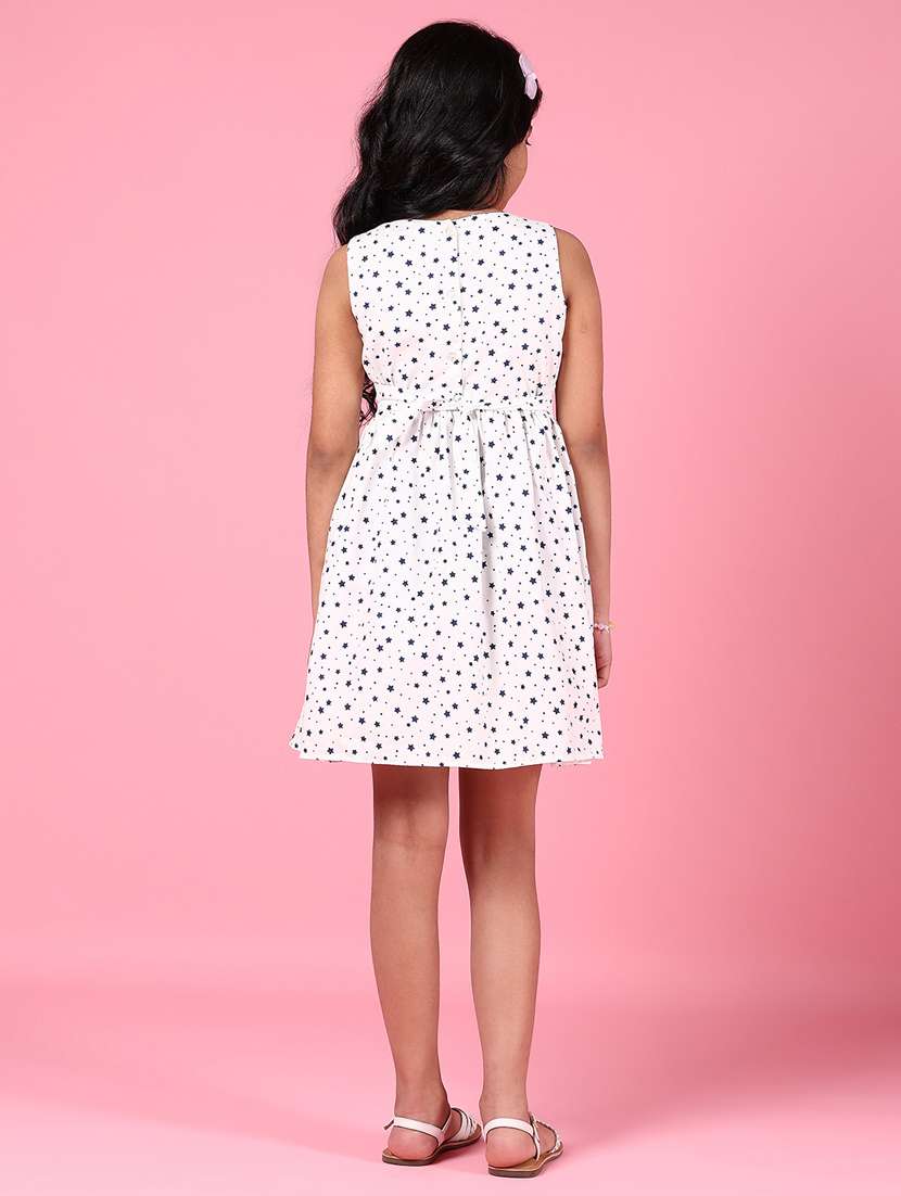 girls printed round neck sleeveless frock - 21765445 -  Standard Image - 3