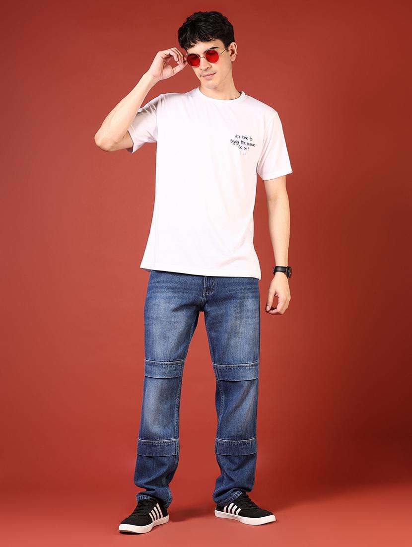 men front & back print round neck regular fit t-shirt - 21765503 -  Standard Image - 3
