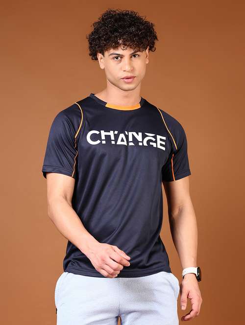 men typographic printed round neck t-shirt - 21765506 -  Standard Image - 0