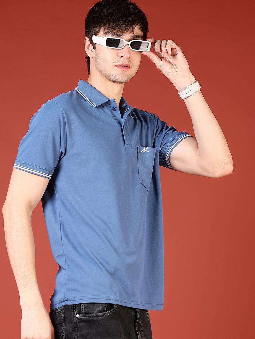 men solid short sleeve regular fit polo t-shirt