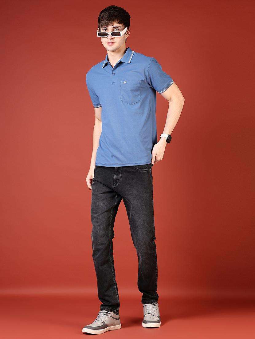 men solid short sleeve regular fit polo t-shirt - 21765582 -  Standard Image - 3