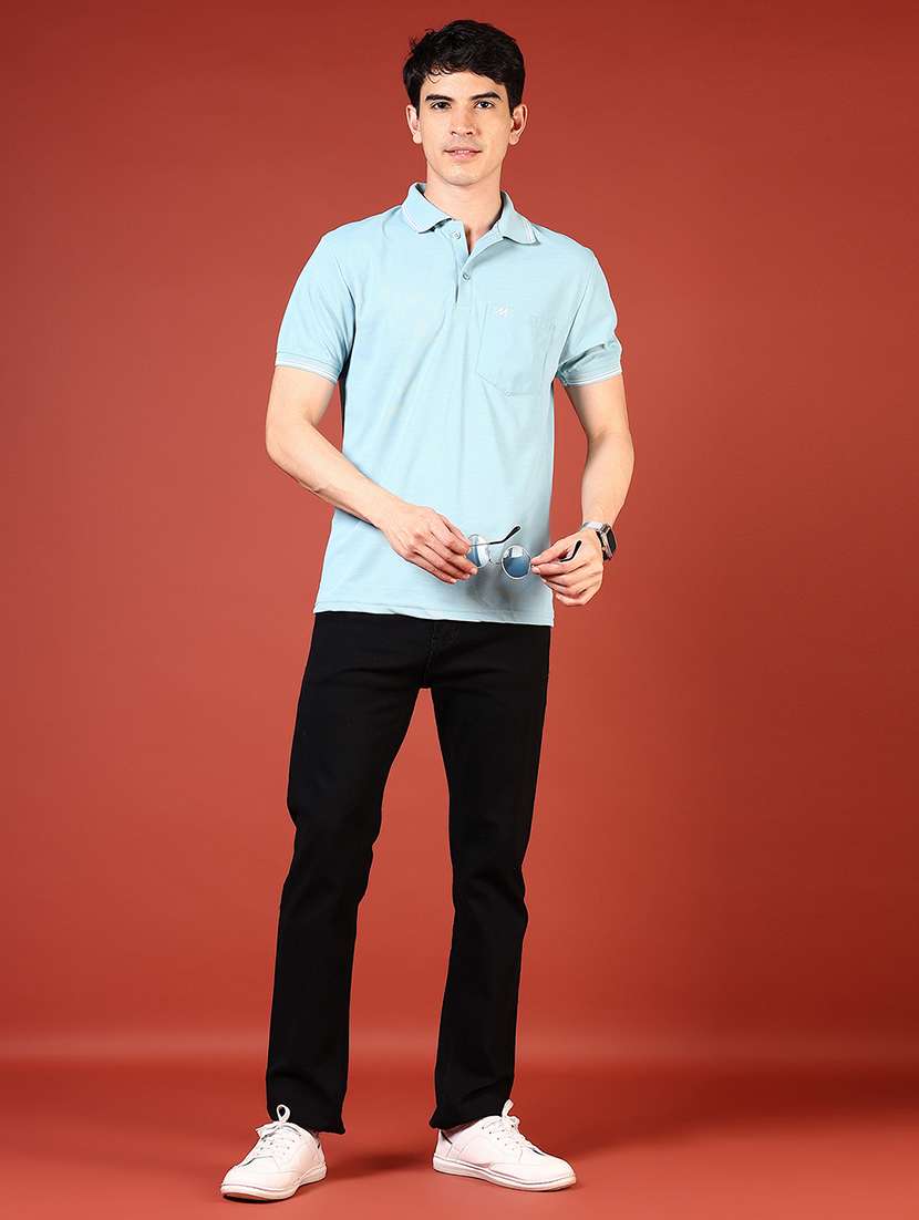 men solid short sleeve regular fit polo t-shirt - 21765585 -  Standard Image - 3