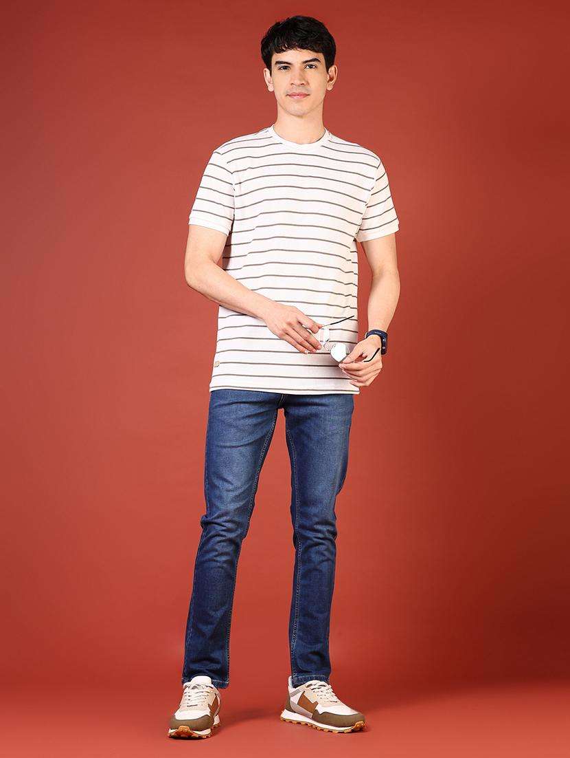 men off white short sleeve regular fit t-shirt - 21765595 -  Standard Image - 3