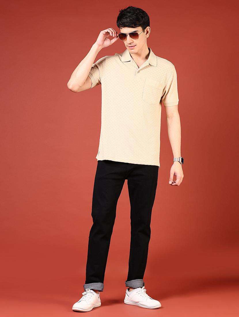 men self design short sleeve regular fit polo t-shirt - 21765598 - Standard Image - 3