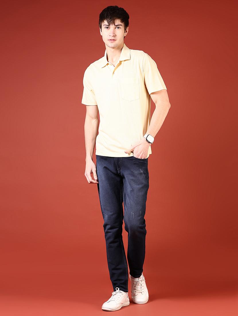 men self design short sleeve regular fit polo t-shirt - 21765599 - Standard Image - 3