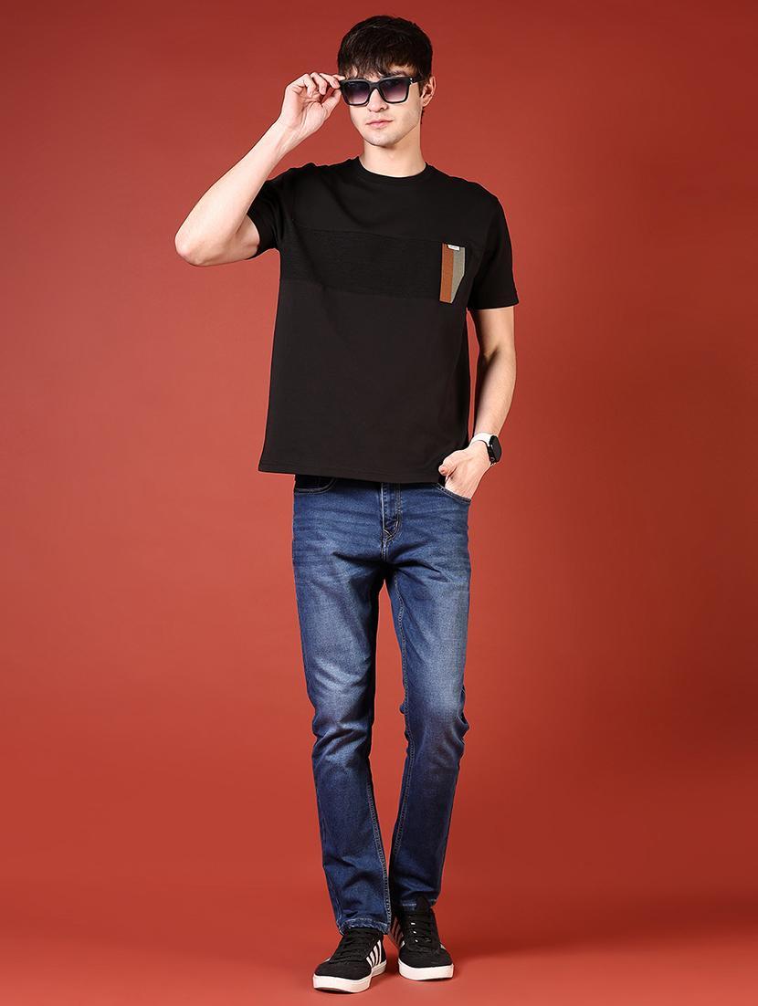 men black short sleeve regular fit t-shirt - 21765601 - Standard Image - 3