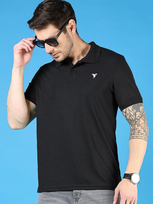 men solid short sleeve regular fit polo t-shirt - 21765616 - Standard Image - 0