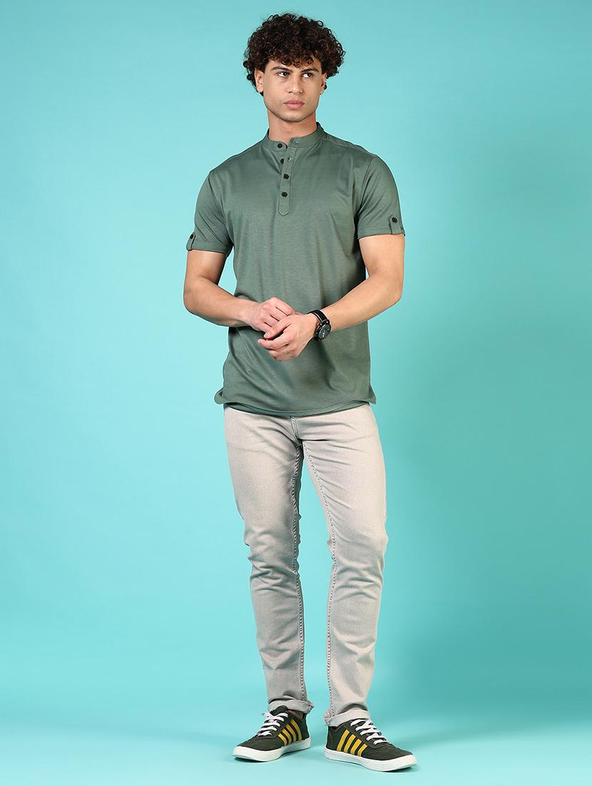 men solid short sleeve regular fit shirt - 21765617 - Standard Image - 3