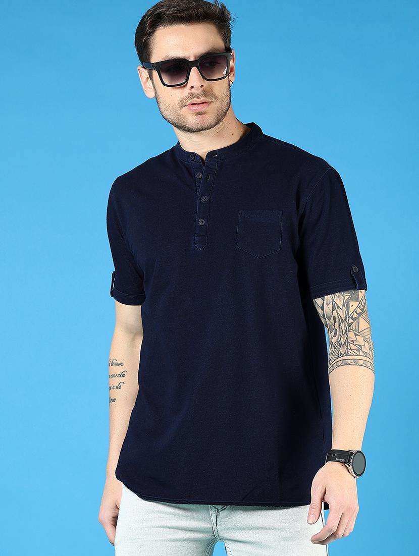 men solid short sleeve regular fit shirt - 21765626 - Zoom Image - 0