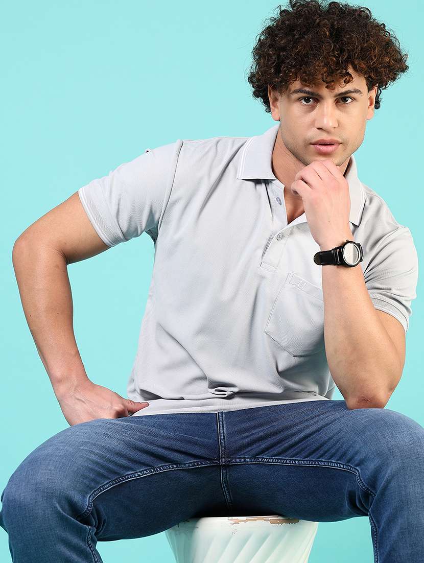 men solid short sleeve regular fit polo t-shirt - 21765627 -  Standard Image - 3