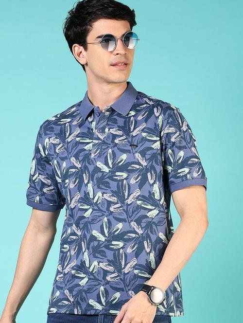 men printed short sleeve regular fit polo t-shirt - 21765646 - Standard Image - 0