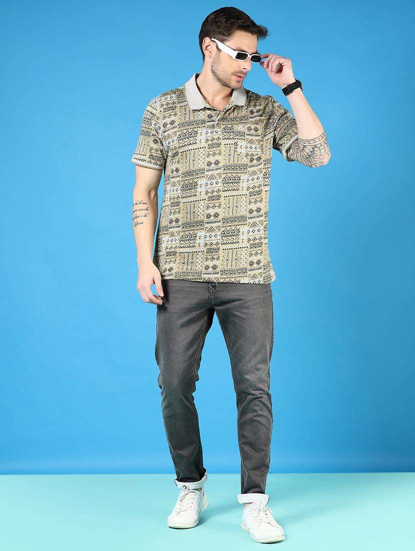 men printed short sleeve regular fit polo t-shirt - 21765651 -  Standard Image - 3