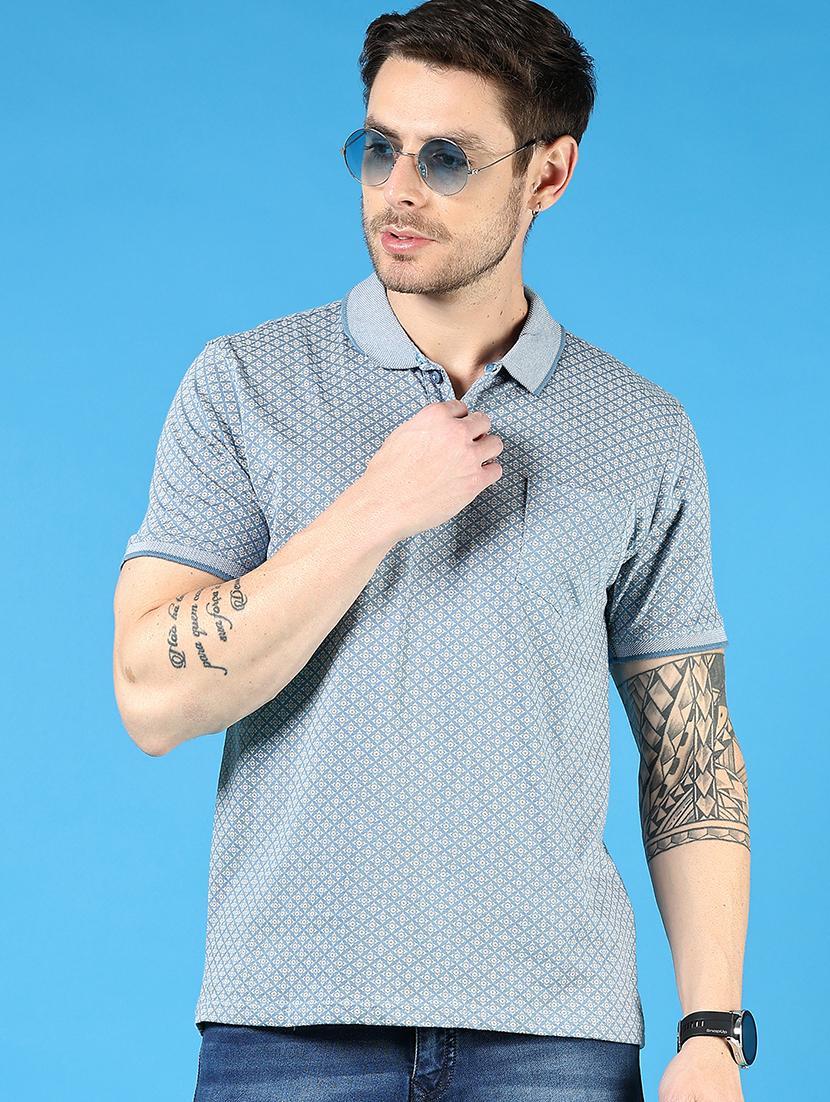 men printed short sleeve regular fit polo t-shirt - 21765652 - Zoom Image - 0