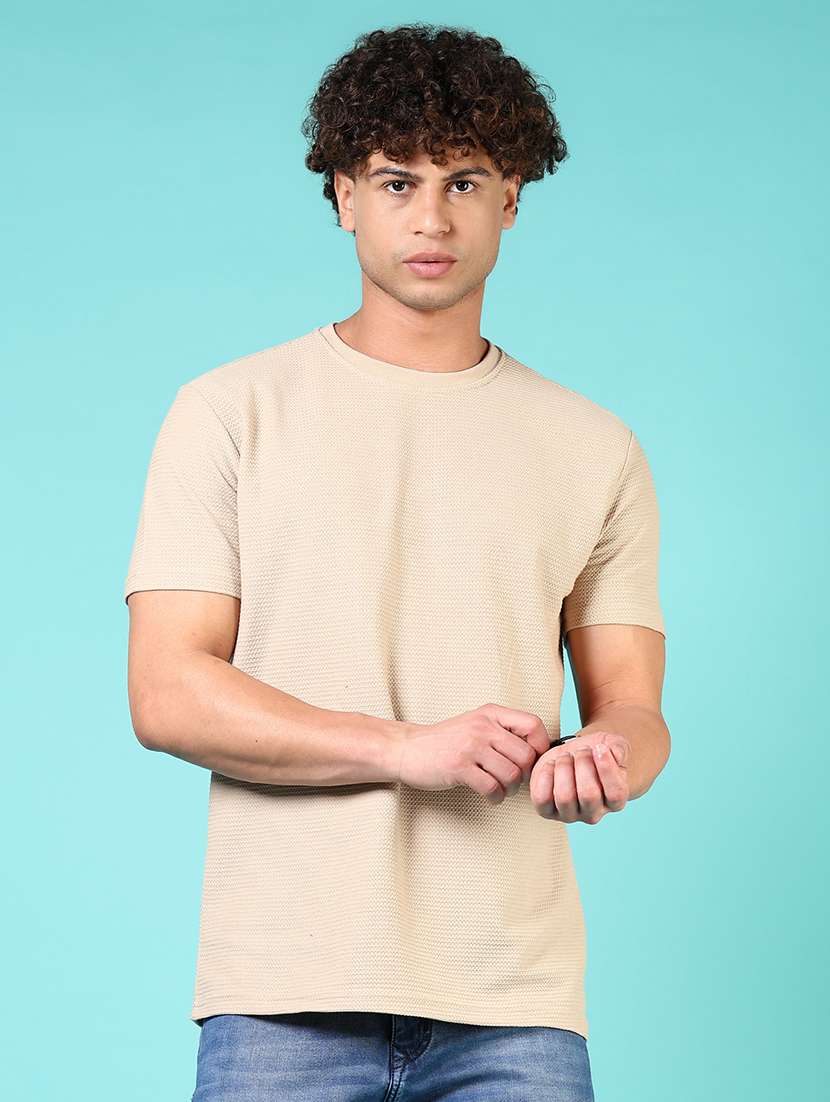 men short sleeves plain t-shirt